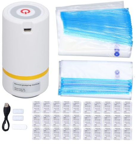 3D Printer Filament Vacuum Storage Kits, 25 Filament Storage Bags Vacuum Sealed Kit with Auto Pump, 3 Clips, Dust Proof Humidity Proof for 3D Filament Storage Keep Filament Dry