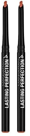 Manhattan Lasting Perfection Lipliner, Fb. 18 Rose Addiction, langanhaltender und deckender Konturenstift, 2 g (Packung mit 2)