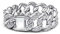 PANDORA Timeless Pavé Cuban Ketten-Ring aus Sterling Silber mit Zirkonia, Größe: 52, 193557C01-52
