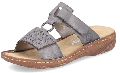 Rieker Damen Klassische Sandalen V2885, Frauen Sandalen,Sommerschuhe,Freizeitschuhe,offene Schuhe,Strandschuhe,grau (42),36 EU / 3.5 UK