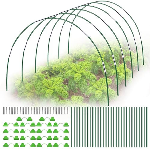 LYLIDIA 30PCS Arceau pour Serre Tunnel 40CM Kit de Maison de Cerceau de Jardin en Fibre de Verre Arceaux Serre de Jardin Support d'arceaux de Jardin Cerceau pour Serre de Jardin Tunnels de Plantation