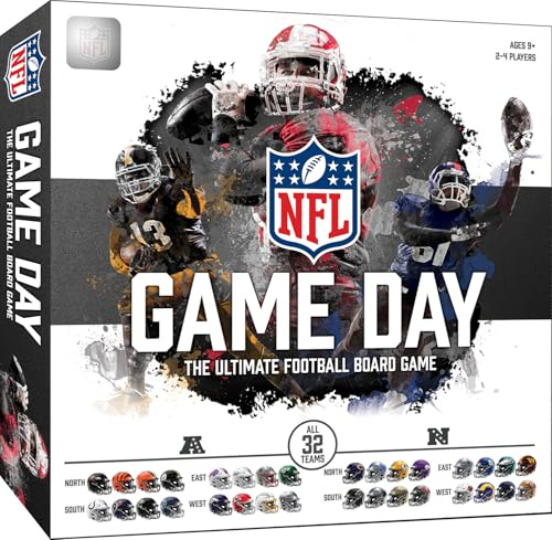 NFL Game Day – Das ultimative Fußball-Brettspiel – offiziell lizenziert mit allen 32 Teams, ab 9 Jahren, 2-4 Spieler, Spaß für Familienspielabend oder Partys