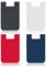 4Pack Adhesive Phone Card Holder Phone Card Holder Stick on,Silicone Self Adhesive Card Holders for Back of Phone,Phone Wallet Stick on for Cell Phone,for Credit Card (Black white red dark blue)
