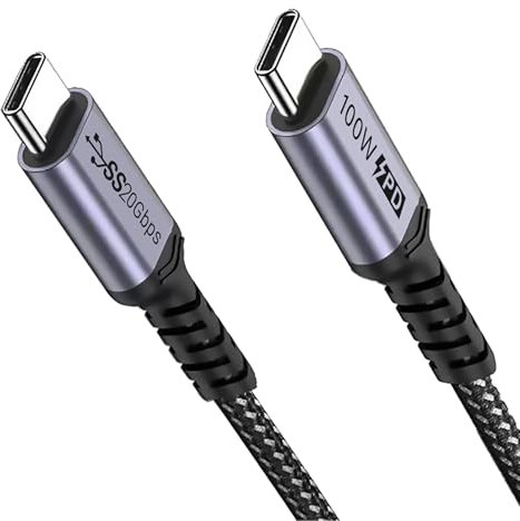 SUMPK USB C Kabel 5m, 100W Langes USB C 3.1 Gen 2 Kabel, 20 Gbps Hochgeschwindigkeitsdatenübertragung, 4K Videomonitor Kompatibel mit iPhone 16/15, MacBook Air/Pro, Samsung Galaxy