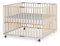 Sämann Laufstall faltbar Baby 100x100 cm mit Matratze | stufenlos höhenverstellbar | Laufgitter Premium | Babybett aus Holz | Krabbelgitter Sahara dust/Natur