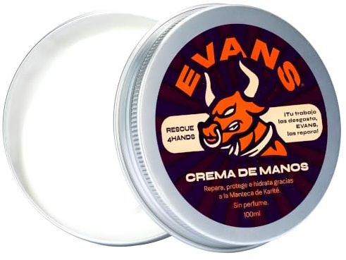 EVANS RESCUE4HANDS Repair-Handcreme – Intensive Feuchtigkeit für trockene und rissige Hände – Fettfreie Textur, ideal für Hände mit extremsten Situationen, für den täglichen Gebrauch – 100 ml