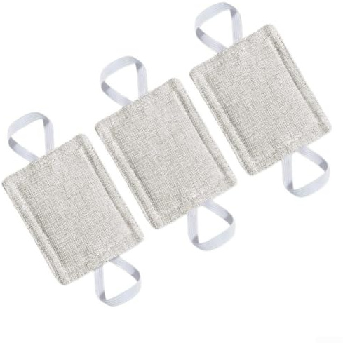 3 Pack Door Stopper for Doors, Noise Reducing Door Silencer with Soft Cotton Construction, 10x8cm, Beige, Easy to Install without Tools