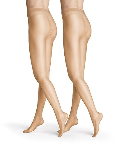 Hudson Damen Strumpfhosen Simply Shine 15 2-Pack transparent schimmernd Teint 0010 44-46