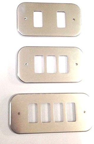 Coprinterruttori Valli & Valli F 141 Compatibile con serie Magic® BTicino - CROMO SATINATO (3 fori)