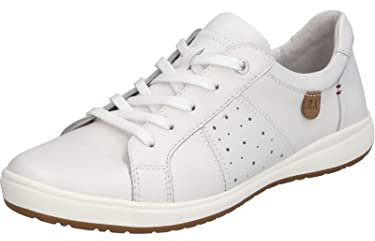 Josef Seibel Women Low-Tops Caren 01, Ladies Trainers,Width G (Regular),Removable Insole,lace up Shoe,Sports Shoe,Leisure,White (Weiss),40 EU / 6.5 UK