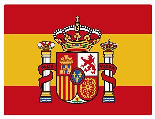 Artimagen Pegatina Bandera Rectángulo Escudo España 120x80 mm.