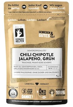 Bremer Gewürzhandel Chili Jalapeño grün, gemahlen, Chilipulver zum Kochen, 50g