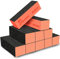 Maryton Sanding Blocks, 80/80 Grit Buffer Files for Acrylic Nails Kit Manicure Tool 10 PCS (Black Orange)