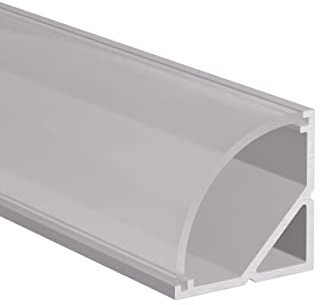 Alumino | LED Aluminiumprofil Eloxiert | 150 cm | Eckprofil | Semi Abdeckung | für 16 mm LED-Streifen | kompatibel mit Philips Hue | Spree