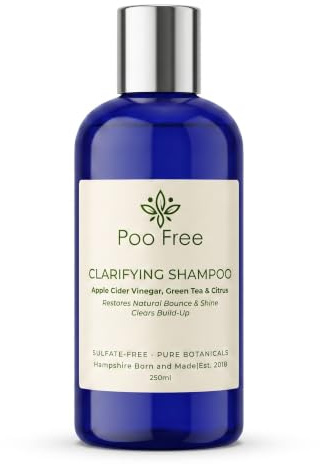 POO FREE Tiefenreinigungsshampoo 250ml - Apfelessig & Grüntee | Pflanzliches Tiefenreinigungsshampoo mit Bio-Apfelessig, Grüntee-Öl und Zitrone. Befreit das Haar sanft von Ablagerungen.