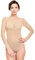 Evoni Damen Body transparent | eleganter Langarmbody aus Tüll | sexy Bodysuit für Alltag & besondere Anlässe XL hautfarbe beige