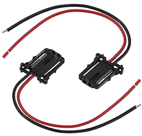 ECSiNG 2x 2 Pin Connector Plug Compatible with VW Audi Skoda Seat 3B0972702 1J0971972 Car LED Door Warning Light Wire Cable Harness Vehicle Accessories Electrical Components Wiring Looms