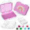 My Vesperbox – Len - Bento Box Kinder - Lunchbox mit 4+2 Fächern - extrem robust – Brotdose – Brotbox ideal für Kindergarten und Schule… (Rosa - Regenbogen)