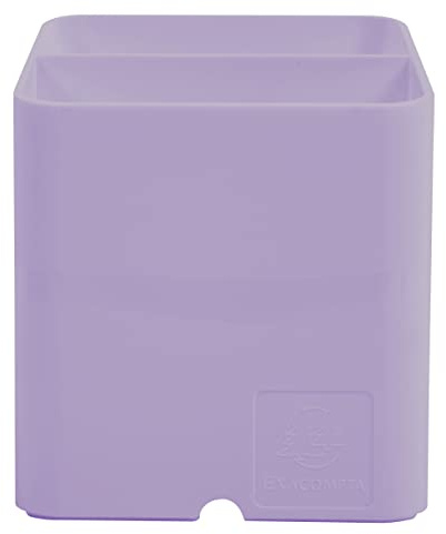 Exacompta 67764D 10er Pack Stifteköcher PEN-CUBE Aquarel mit 2 verschiedenen Größen und Höhen Maße 7,4 x 7,4 x 9,3 cm mauve