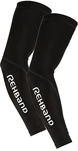 Rehband QD Arm Sleeve Unterarmbandage, Größe S-3XL - Kompressionsbandage für Basketball, Handball & Fitness, passgenauer Armschutz, entlastet und unterstützt, Farbe:Schwarz, Größe:XXL/XXXL