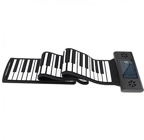 FLFL foldable piano 88 Keys MIDI Roll Up Piano Rechargeable Electronic Portable Flexible Keyboard Organ Built-in 2 Speakers