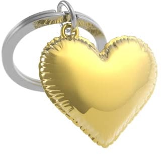 O meta[l]morphose - Porte-clés Cœur ballon d'hélium doré - MTM311-01 7,5x4x1
