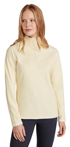 Mountain Warehouse Montana Womens Microfleece - Breathable Ladies Sweater, Quick Drying Pullover, Warm Fleece Jacket, Half Zip - Spring Summer, Travelling Yellow Women's Size 20