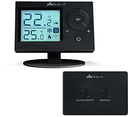 Termostato ambiente digitale SKI 2 RF (Nero Wireless)