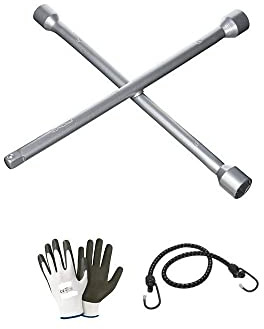 farbrothersonline Compatible avec Peugeot 208 Clé à croix pour dévisser les boulons de roue diamètre de 17,19,21 et 23 mm, levage de changement de voiture, VUS, FURGONE