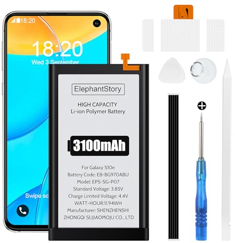 Akku für Galaxy S10e SM-G970 SM-G970F 3100mAh EB-BG970ABU Lithium Polymer Ersatzakku mit Werkzeugset