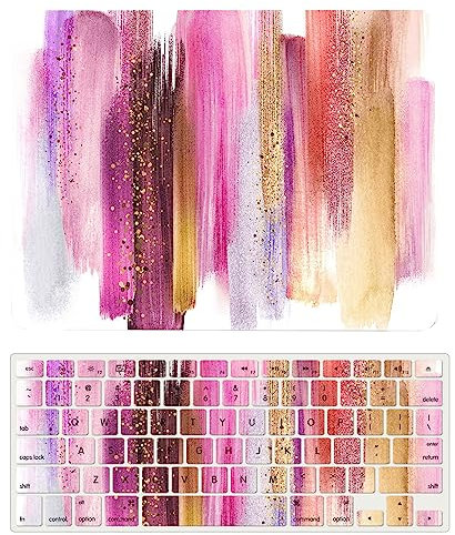 Estuche Dura para Macbook Pro 13 Pulgadas A1706 A1708 A1989 A2159 A2251 A2289 A2338 M1 2020 2019 2018 2017 2016 Versión, Funda Protettiva Delgada Plastica & Cubierta de Teclado, Pigmentos de Color