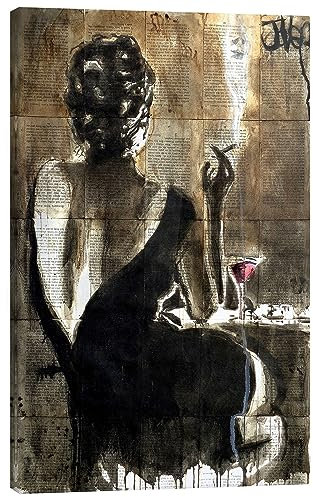 Posterlounge Cocktail Leinwandbild von Loui Jover 20 x 30 cm Braun Collage Wanddeko