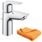Mitigeur lavabo GROHE Quickfix Start Edge avec tirette et vidage taille S + microfibre