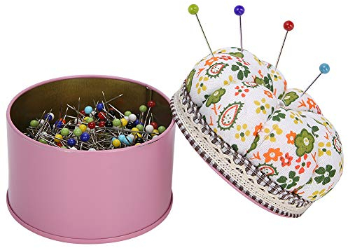 500 Stück Nadelbox aus Glas, Zum Nähen, Basteln, Quiltwerkzeug mit Weißblechbox, Nadelkissen, Dekorieren