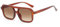 LJCZKA Retro Sonnenbrille Pilotenbrille für Herren Damen,Klassisch 70er Flach Quadratische Doppelsteg Sonnenbrille mit UV400 Schutz
