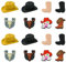 UR URLIFEHALL Lot de 16 perles en silicone 8 styles pour chapeau de cowboy occidental bottes en forme de bétail pour bijoux et accessoires de cheveux