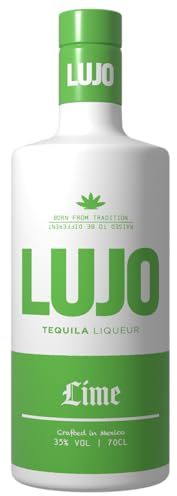 LUJO Lime Tequila - Glow in the dark bottle | Made Using Agave Tequila | Perfect for Gifts, Parties and Celebrations | 35% vol. | 70cl.