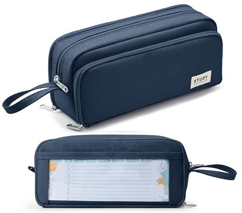 KALIDI Federmäppchen mit 3 Fächer Große Kapazität Mäppchen Federtasche Stiftetasche Pencil Case Bleistifttasche für Schule & Büro