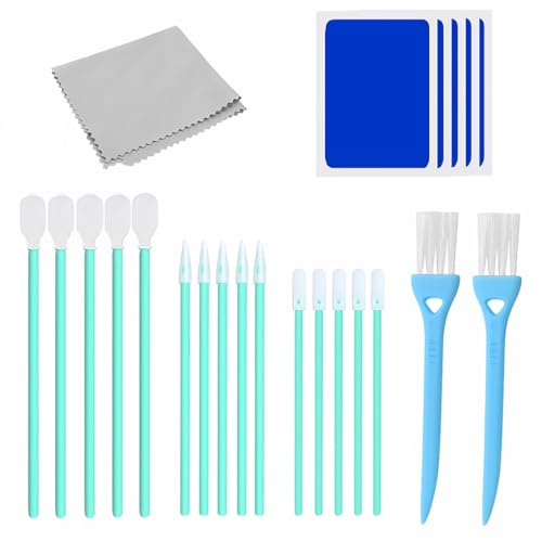 LuLiyLdJ 1 Ensemble Bâtonnets de Nettoyage en Mousse, Écouvillons de Nettoyage, Kits d'écouvillons en Mousse, Kit Nettoyage Ordinateur, Kit Nettoyage Clavier, Set de Nettoyage pour Téléphone Portable