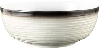 Seltmann Weiden Terra Foodbowl 20 cm, 1720 ml, Servierschale mit spiralförmigem Relief, Spülmaschinen- und mikrowellenfest, Porzellan, Corso