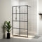 Paroi de Douche avec Verre ESG Transparent 100x195 cm Noir,Quincaillerie,Plomberie,Pièces & matériel de plomberie,Pièces de douches,Panneaux de Douche,Noir,57.21 LB,151035