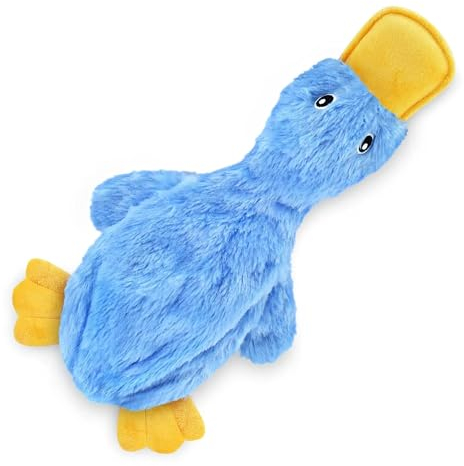 gardeNext Hundespielzeug Dago – Blaues Plüschspielzeug – Robust & Quietschend – Langlebiges Kauspielzeug für Hunde – Waschbar & Zahnpflege – Für Kleine & Mittlere Hunde – Perfekt für drinnen & draußen
