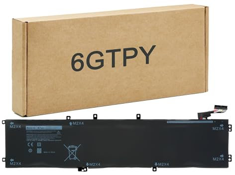 BLESYS 97Wh 6GTPY Batteria per Dell XPS 15 9560 9570 7590, per Precision 5520 5530 5540, per Vostro 7500, 7501 Laptop Sostituzione per 5D91C 5041C 05041C GPM03 0GPM03 11.4V