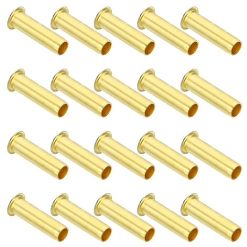PATIKIL Insert de Compression en Laiton, 40 Pcs 6mm OD x 4mm ID Tube Kit d'Assortiment de Raccords de Compression de Support de Tube d'Insertion pour Tuyau d'Air, d'Huile et d'Eau