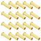 PATIKIL Insert de Compression en Laiton, 40 Pcs 6mm OD x 4mm ID Tube Kit d'Assortiment de Raccords de Compression de Support de Tube d'Insertion pour Tuyau d'Air, d'Huile et d'Eau