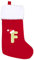 SULOLI Personalisierte Weihnachtsstrümpfe mit Buchstaben,43 cm Bestickter Nikolausstrumpf,Christmas Stockings Weihnachtssocken Zum Aufhängen für Weihnachtsbaum und Süßigkeiten(F)
