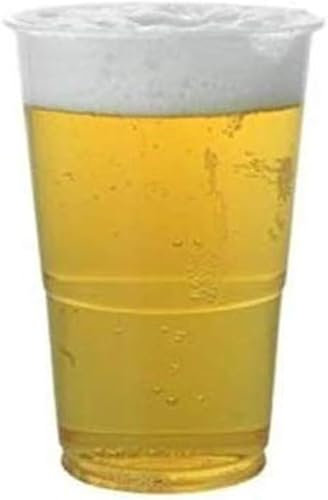 Sunrise Packaging 20oz Clear Plastic Full Pint Beer Cups, BPA Free and Recyclable - Pack of 50, for Parties, Events, Outdoor
