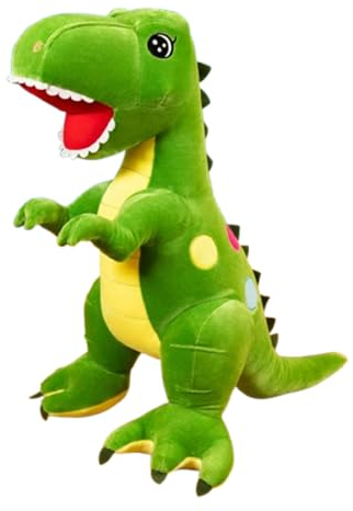 Plüschiger Dinosaurier-Puppe - Großes Niedliches Kissen für Jungen und Mädchen (60 cm, Grün)