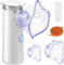 Sentasi Tragbarer Inhalationsgerät,Inhalator vernebler für Erwachsene und Kinder,2 Einstellbare Sprühbilder Automatische Reinigungsfunktion Sehr Leise Inhalator mit 2 Masken und 1 Mundstück (weiß)