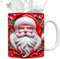 Tazze da tè a forma di Babbo Natale – Tazze da caffè in ceramica di Babbo Natale | Tazza da caffè di Natale in ceramica
